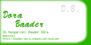 dora baader business card